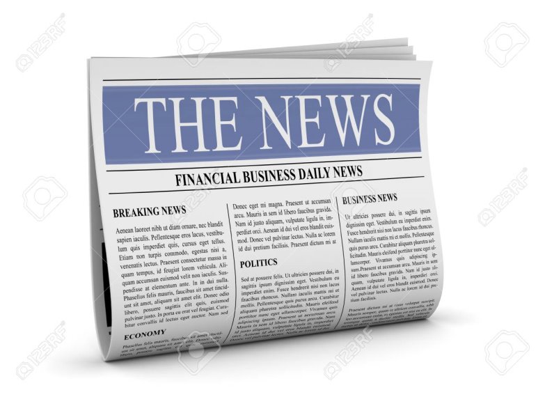 Newspaper 3d Illustration Isolated On White Background Stock Photo, Picture  And Royalty Free Image. Image 62850209.
